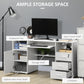 Computer Desk with Keyboard Tray and Drawers, Writing Desk, Home Office Workstation, White
