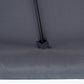 7.5ft Half Umbrella Semi Patio Parasol with Crank Handle, Top Vent for Garden, Balcony- NO BASE INCLUDED, Grey