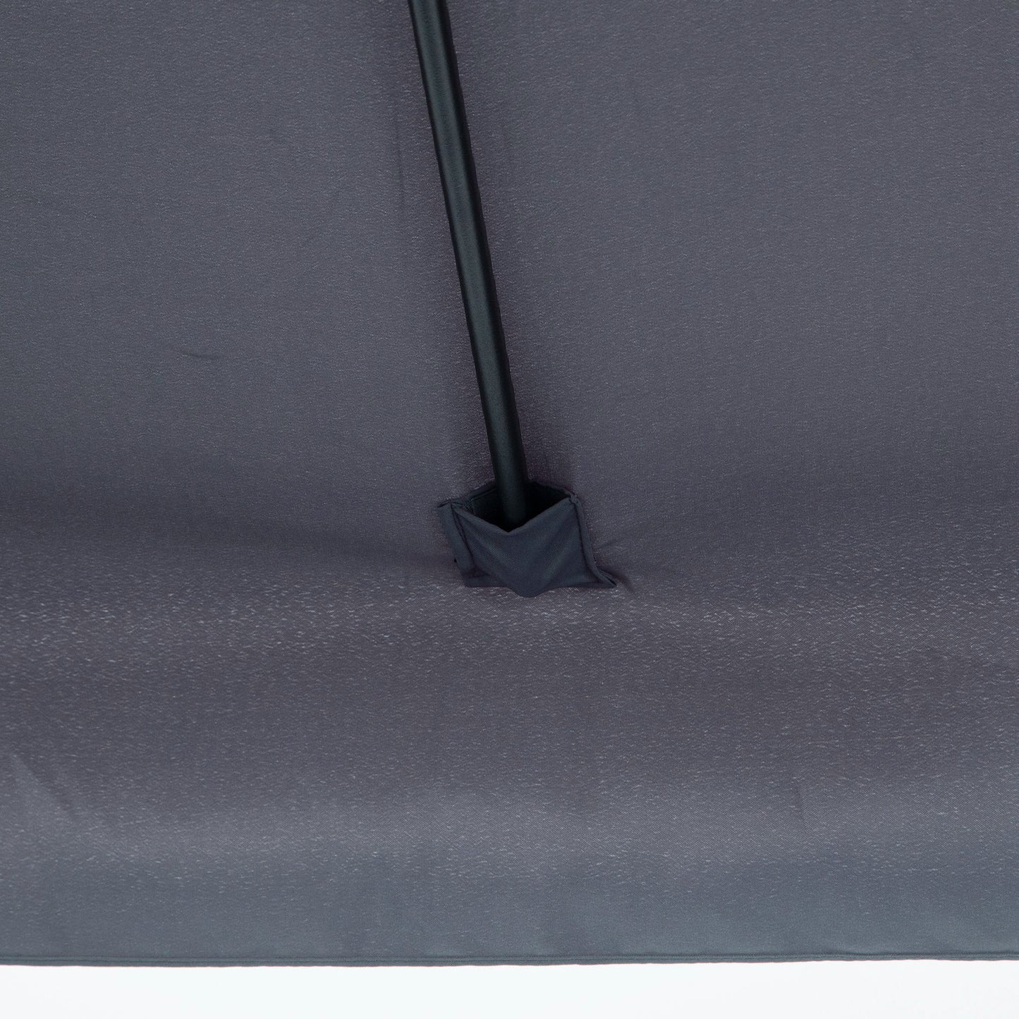 7.5ft Half Umbrella Semi Patio Parasol with Crank Handle, Top Vent for Garden, Balcony- NO BASE INCLUDED, Grey