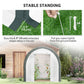 Upgraded Tunnel Greenhouse Green House with Mesh Door and Windows, 6 Plant Labels and Gloves, White