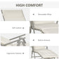 Outdoor Folding Chaise Lounge Chair Recliner with Portable Design, Adjustable Backrest, Cushion and Headrest, Black