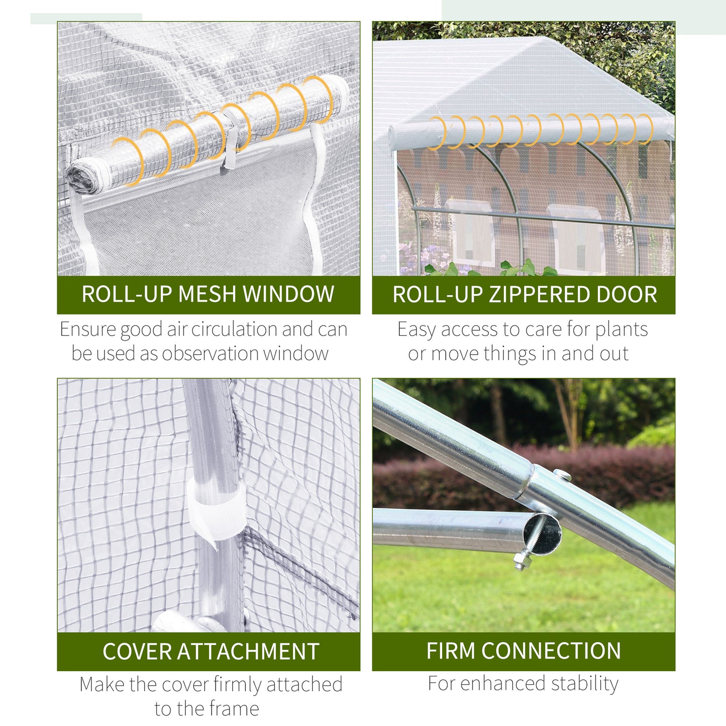 Portable Walk-In Tunnel Greenhouse Garden Warm House