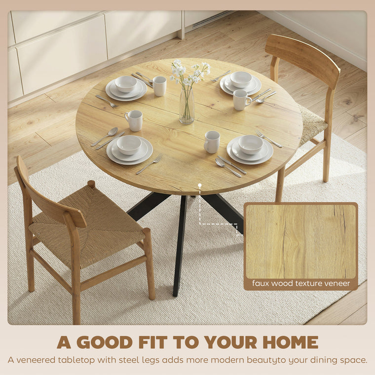39" Round Dining Table with Steel Legs