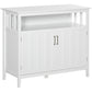 Sideboard Buffet Server Storage Cabinet Console Table with 2 Doors and Adjustable Shelves for Kitchen & Dining Room, White