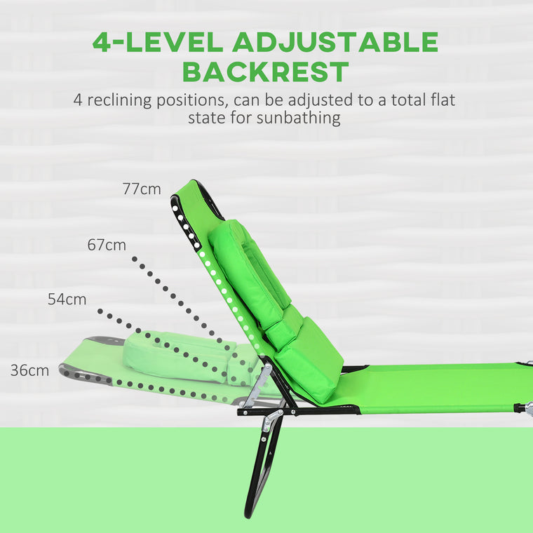 2-Piece Folding Tanning Chair with Face Hole & Pillow
