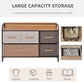 5-Bin Dresser Storage Tower Cabinet Organizer Unit, Easy Pull Fabric Bins with Metal Frame for Bedroom