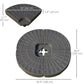 4-Piece Cantilever Offset Patio Umbrella Circular Base Stand w/Carry Handles, Water & Sand Filled
