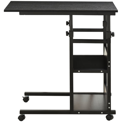 31.5" Mobile Standing Desk with Wheels - Black