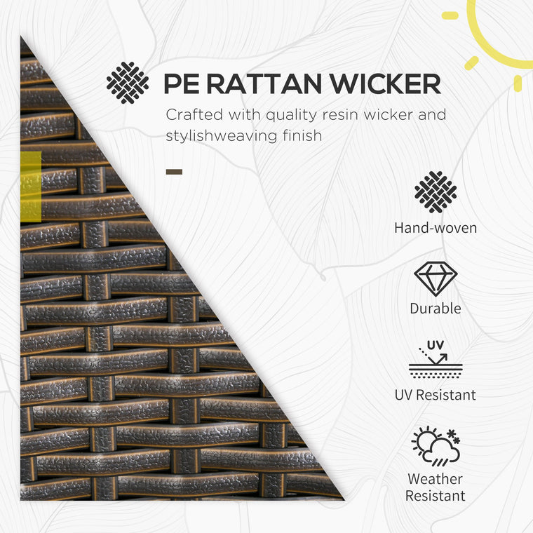 4-Piece Wicker Sofa Set with Tea Table
