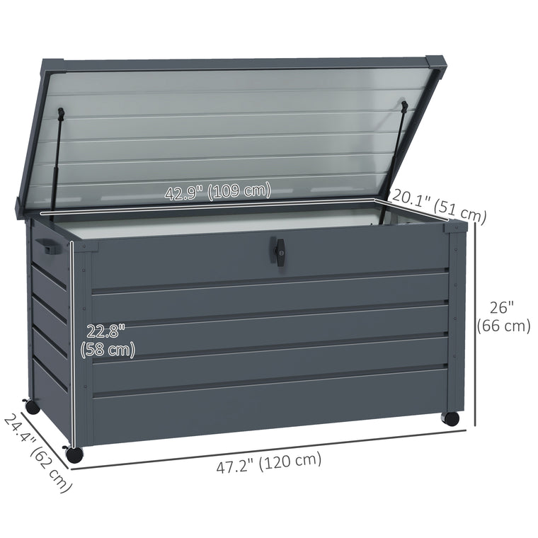 82 Gallon Storage Box with Wheels and Handles
