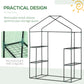 55" x 28" x 75" Walk-in Greenhouse Portable Garden Plant Flower Seed Warm House with 4 Shelves Outdoor Plant Growth Hot House PE Cover Green