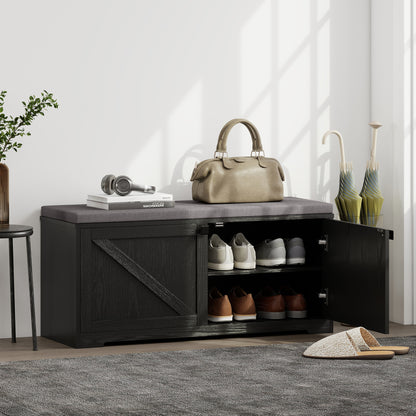 Shoe Storage Bench with Padded Seat