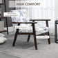 Modern Accent Chairs with Cushioned Seat, Upholstered Linen-Feel Armchair for Bedroom, Living Room, Multicolored