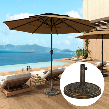 26 lb Bronze Resin Round Umbrella Base for 1.3-1.9" Poles