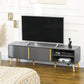TV Stand for TVs up to 55", TV Cabinet with Shelves and Cable Holes, Entertainment Unit for Living Room, Dark Grey