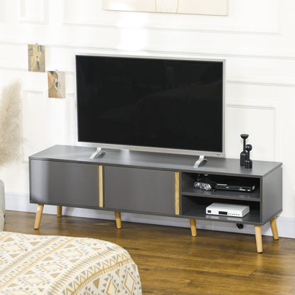 TV Stand for TVs up to 55" with Shelves - Dark Grey