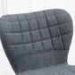 Bar Stools Set of 2, Adjustable Height Swivel Bar Chairs, Linen-feel Fabric Upholstered Kitchen Counter Stools with Wide Seat, Back and Footrest, Grey