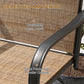 Outdoor Bar Stools Set of 2, 360° Swivel Bar Height Chairs, 26.8" x 29.5" x 48.4", Tan