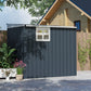 Outdoor Storage Shed, Metal Garden Shed with Window, 2 Vents and Lockable Door for Backyard, Garden, Patio