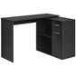 180° Rotating Home Office Corner Desk Storage Shelf Cabinet Black