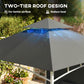 10' x 10' Patio Gazebo, Double Roof Outdoor Gazebo Canopy Shelter with Storage, Hook, Metal Frame, Dark Grey