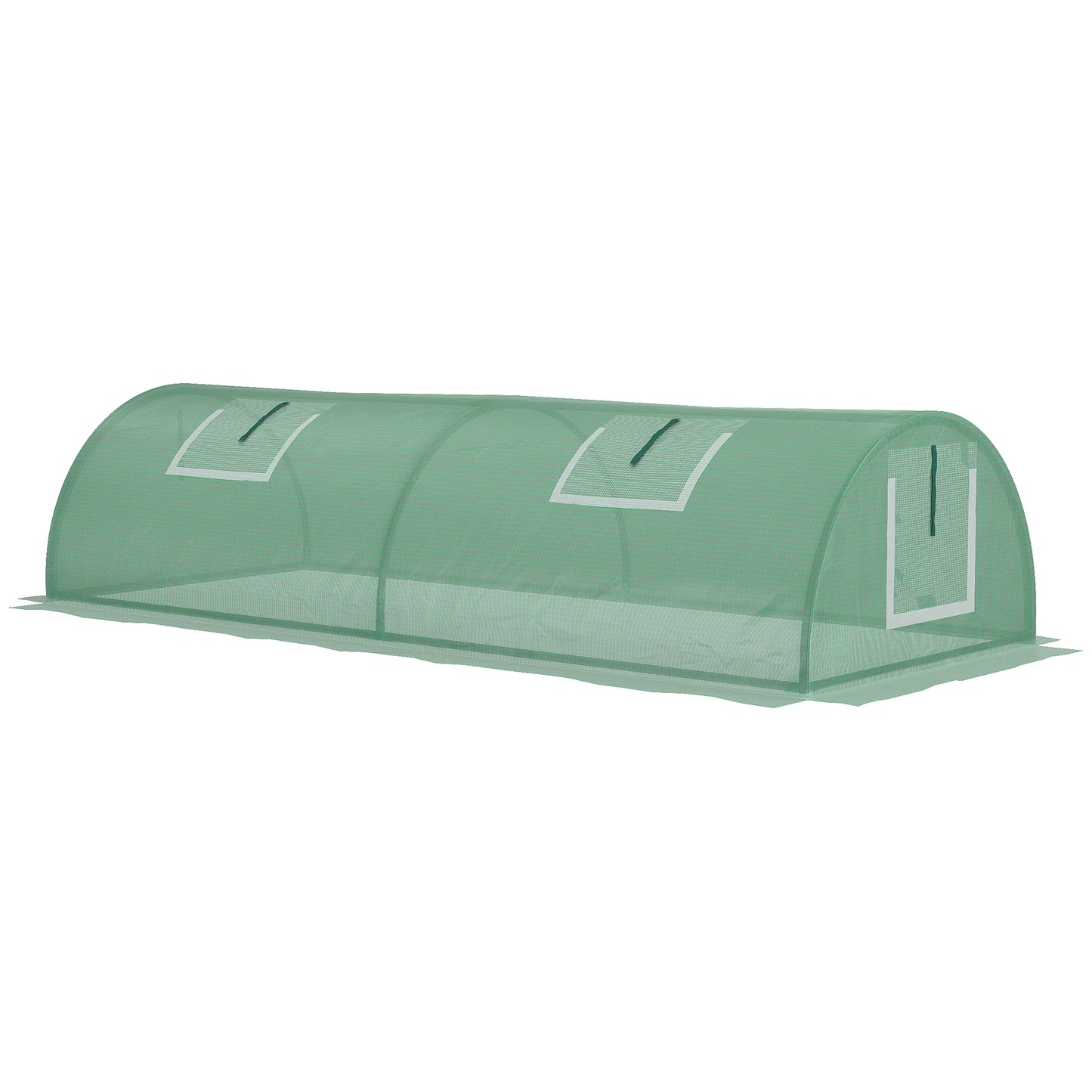 Portable Mini Greenhouse, Tunnel Growing Tent with 5 Mesh Windows and Steel Frame