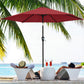 9' Patio Umbrella with 6 Ribs & UV Protection