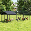 Large Metal Chicken Coop with Waterproof & Anti-UV Cover