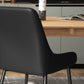 Modern Dining Chairs PU Leather Metal Legs Set of 4 Kitchen Chairs Living Room Quality Design Mid-Class Black