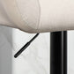 Swivel Barstools Set of 2 Adjustable Bar Stools with Footrest Armrests and PU Leather Back for Dining Room Cream White