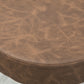 Modern Adjustable Bar Stools Set of 2, Swivel Barstool with Footrest, PU Leather Round Top for Kitchen, Brown