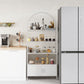 4-Tier Arched Shelving Unit with Cabinet, Bookshelf for Living Room, Office, 31.5" x 11.8" x 73.6", White