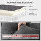 Sectional Couch with Integrated Seat, 3 Seater L-Shaped Sofa with Changeable Chaise, Spring Cushion, 2 Pillows, Grey