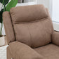 Manual Recliner Chair with Vibration Massage, Side Pockets, Microfibre Reclining Chair Nursing Chair for Living Room, Brown