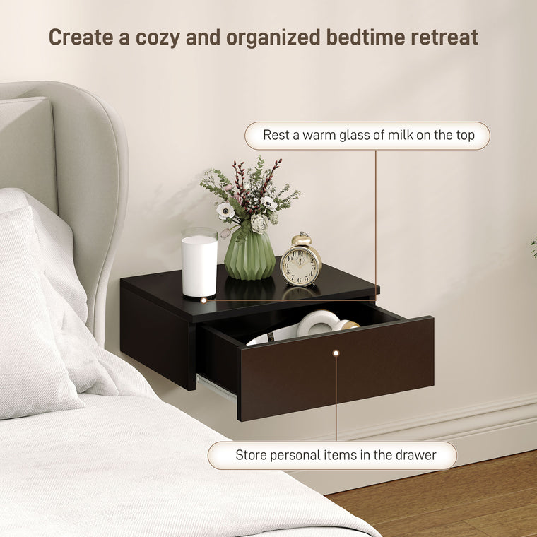 Wall Mounted Floating Nightstands Set of 2
