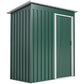 5 x 3 FT Outdoor Storage Shed with Sliding Door and Sloped Roof, Steel Frame Garden Shed Tool Equipment, Green