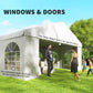 Heavy Duty Large Party Tent & Carport with Removable Sidewalls, Portable Garage Canopy Tent, White