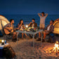 Folding Picnic Table Heavy Duty Camping Table 34" x 34", Indoor Outdoor Use for Picnic, Beach, BBQ, Grey