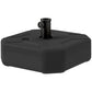 Square Patio Umbrella Base Holder, Outdoor Umbrella Stand, 17.7" L x 17.7" W x 9.8" H Black