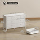 Double Chest of Drawers, Modern 6 Drawer Dresser for Bedroom, Living Room, Hallway, Closet, White