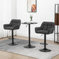 Swivel Barstools Set of 2 Adjustable Bar Stools with Footrest Armrests and PU Leather Back for Dining Room Black, Grey
