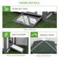 77" Chicken Coop Hen House Rabbit Hutch Poultry Cage Pen Outdoor Backyard with Nesting Box Run White and Dark gray