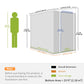 Outdoor Storage Shed Lean to Shed Outdoor Metal Tool Shed with Lockable Door and Air Vents, Dark Grey