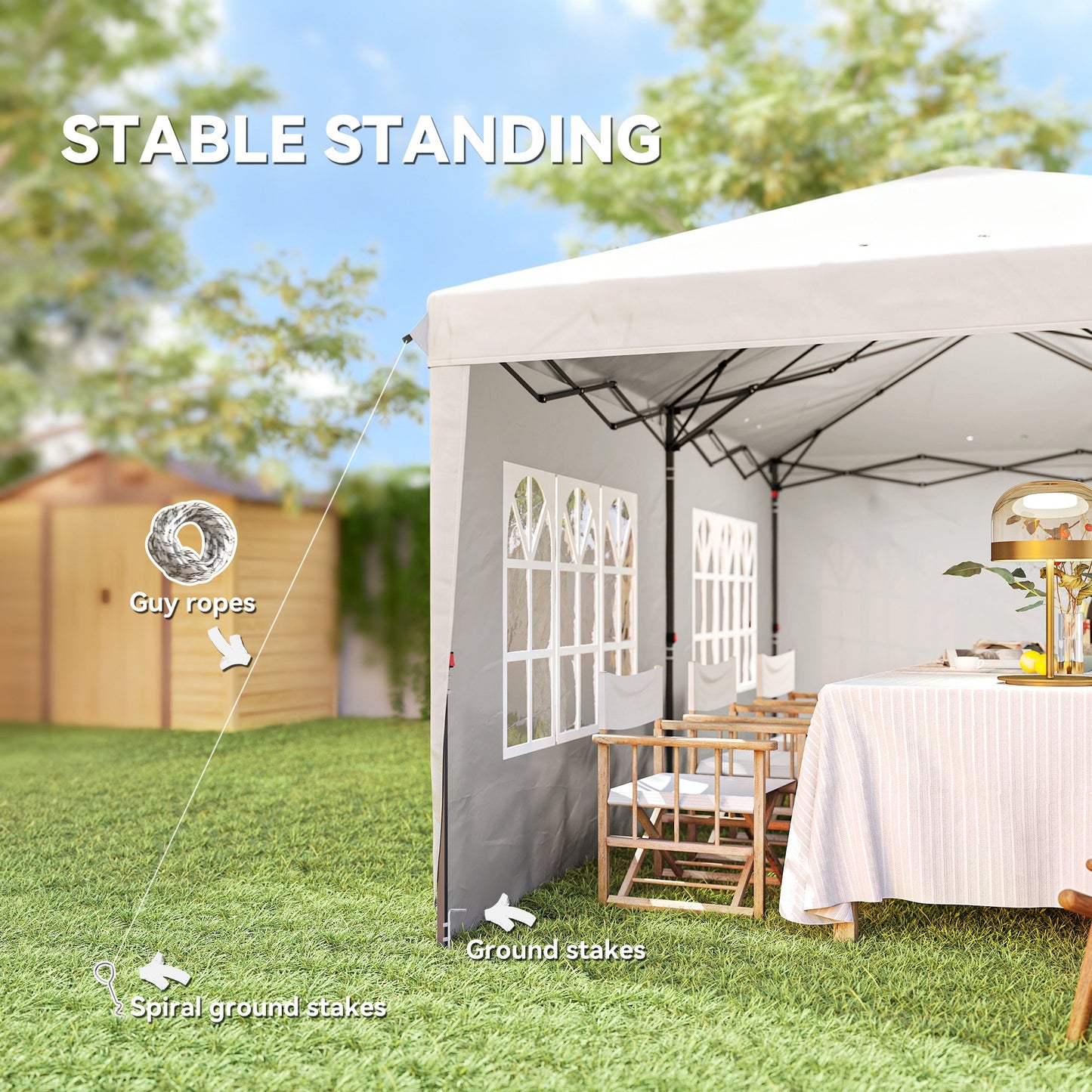 10' x 20' Outdoor Pop Up Canopy Tent Party Tent Instant Shelter W/ Carrying Bag, White