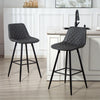 PU Leather Counter Height Bar Chairs Set of 2, 27.75