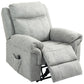 Manual Recliner Chair with Vibration Massage, Thick Foam Padding, Side Pockets for Living Room, Grey