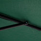 9.7ft Offset Patio UmbrellaCantilever Parasol with Crank Handle, 8 Ribs and Cross Base for Outdoor, Sun Shade, Green