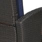 Outdoor Recliner Chair with Adjustable Backrest, Cushion, Side Tray, Black