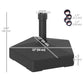 Patio Umbrella Base Holder, Heavy Duty Outdoor Umbrella Stand Base, Poolside, Black