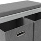 Shoe Storage Bench with Seat, Entryway Bench Seat with Cushion, 2 Fabric Drawers for Hallway, White